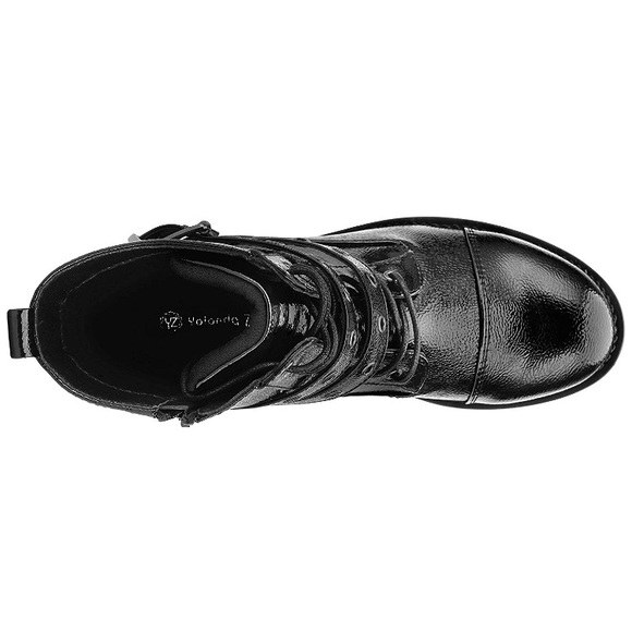 Combat Boots Low Heel Booties Lace Up - Picture 6 of 8